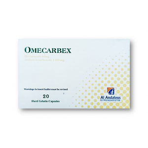 OMECARBEX 40 / 1100 MG ( OMEPRAZOLE + SODIUM BICARBONATE ) 20 CAPSULES